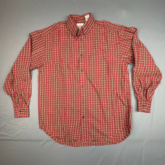 GAP Red Plaid Button Up Shirt Men’s Small Long Sleeve Casual Office - Picture 1 of 7